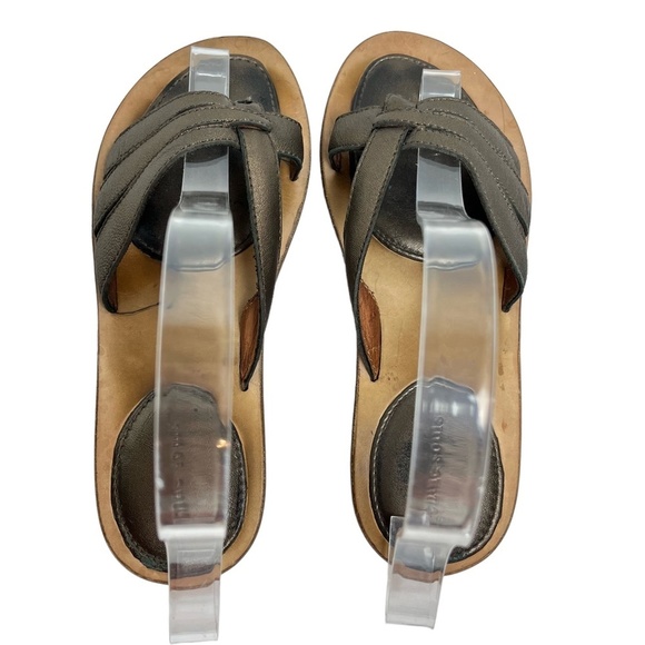 GENTLE SOLES by KENNETH COLE Bronze Thongs Genuine Leather Flip Flops Sandals 6 - Picture 9 of 16